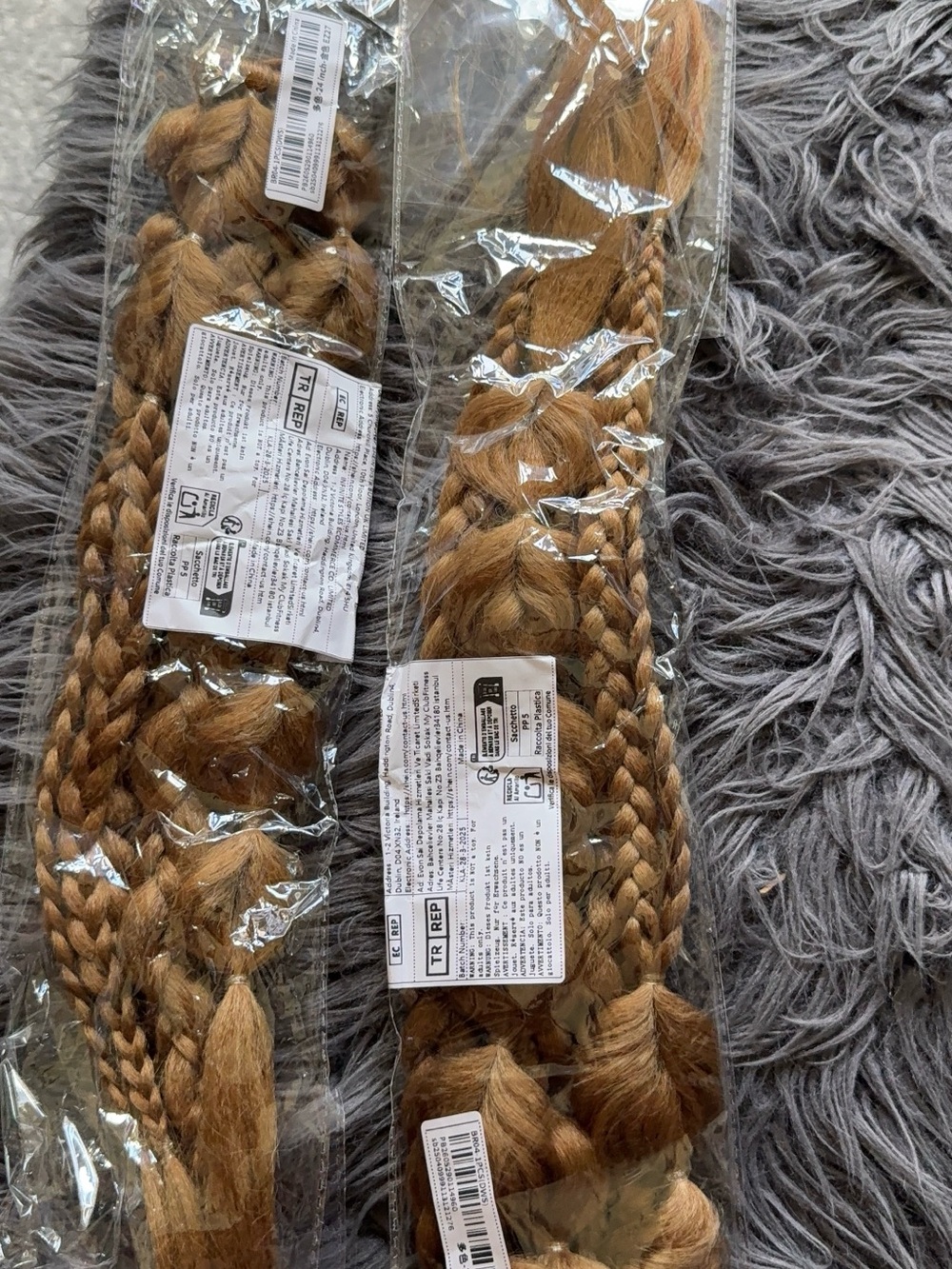 2 Braided Ponytail Hair Extensions — Copper Brown - Picture 4 of 5